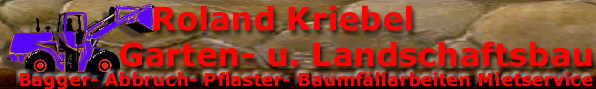 Wir rumen Ihnen die Steine aus dem Weg! Roland Kriebel Witten Garten- und Landschaftsbau, Bagger- und Abbrucharbeiten.